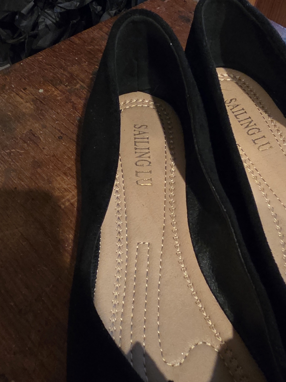 Black Bow Pointed-Toe Flats - Picture 2 of 3